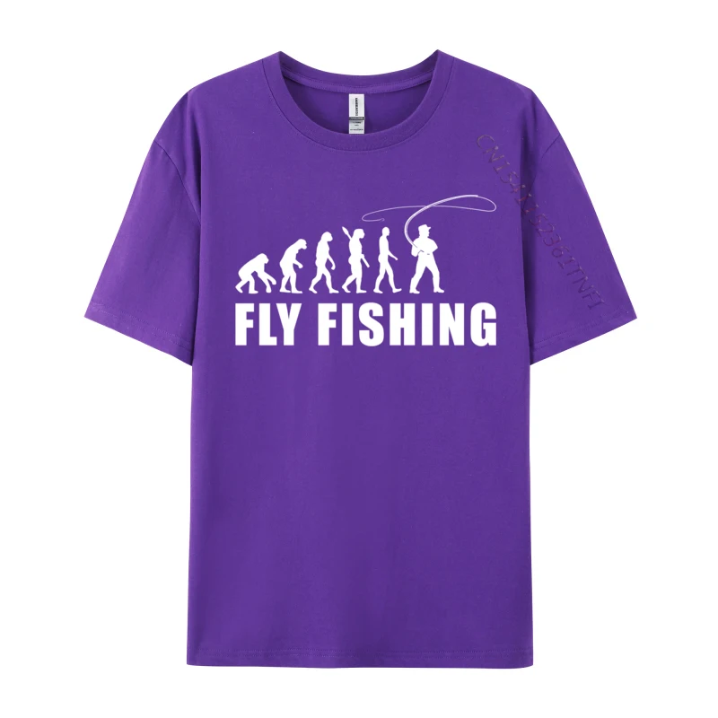 Fly Fishing Evolution Group T-Shirts Classic Crewneck Design Pure Cotton Men's Tees Printed Tshirts Wholesale Men Clothing
