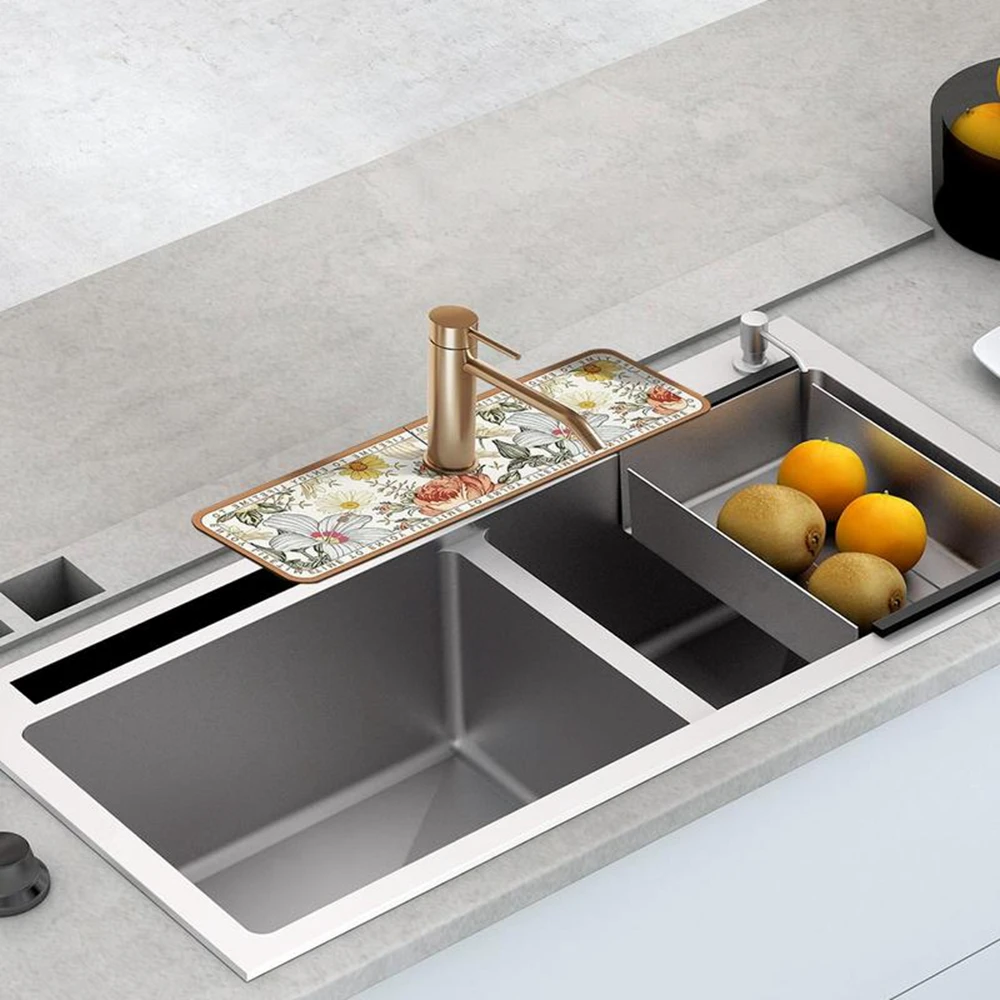 

1 шт., абсорбирующий коврик для кухонного смесителя