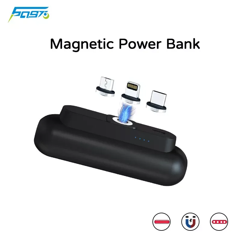 

2023New 6097 Magnetic Power Bank 3000mAh Mini Magnetic Charger PowerBank For iPhone 13 Xiaomi Emergency Mobile Portable External