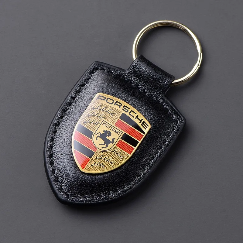 

Автомобильный брелок из искусственной кожи, Стайлинг, брелок для ключей, подвеска для Porsche Cayenne Panamera Macan 911 Taycan Boxster Cayman 918 Pajun