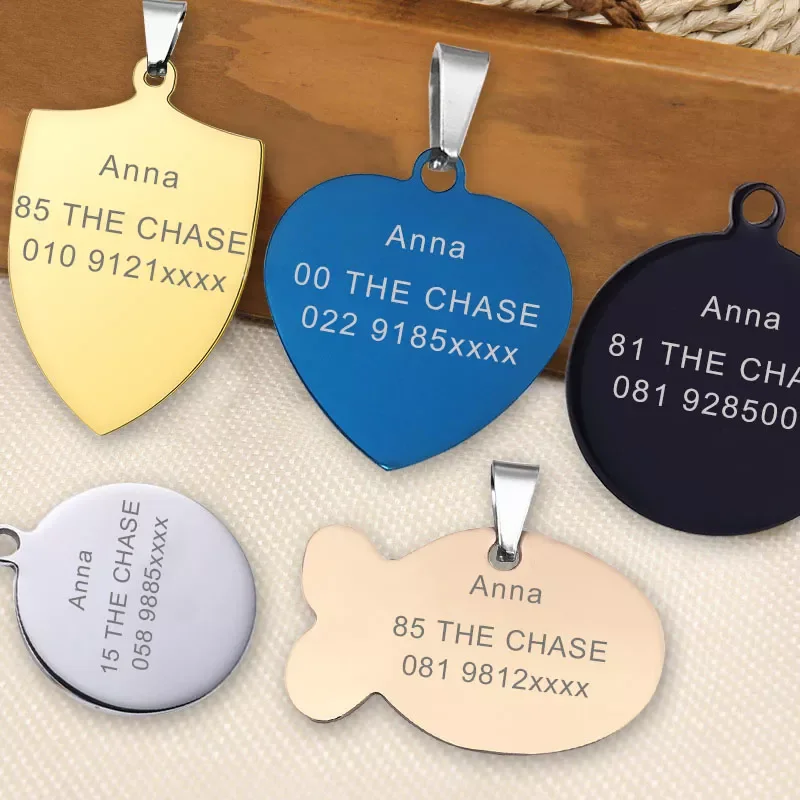 

2022JMT Tag Personalized Engraving Anti-lost Dog ID Tag Identification Customized Pet Name Puppy Collar Dog Cat Bone Tags Pet Su