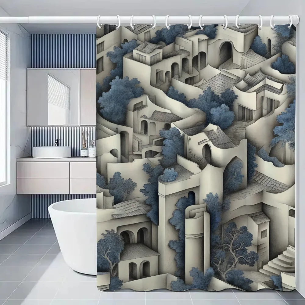 Занавеска Для Душа Picasso King Himon Экологически Чистая Складная Водостойкая