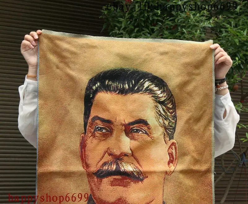 36-дюймовая китайская шелковая ткань США Политика лидер Сталин вышивка танка