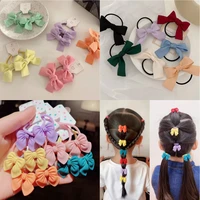 2pcs sweet baby girls fashion bow scrunchies rubber band elastic hair rope bowknot hair ties headwear hair accessories
