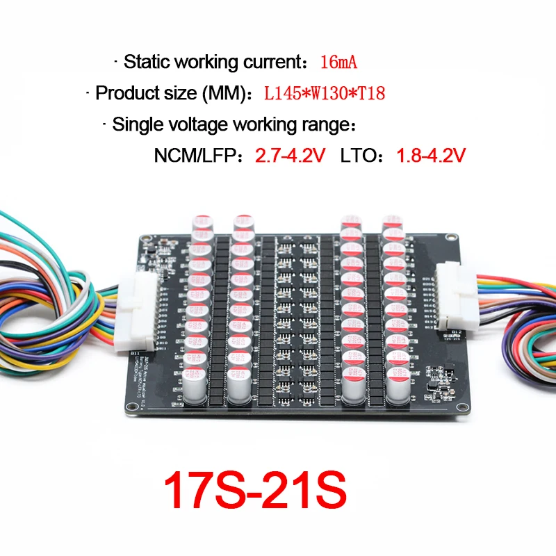 BMS 3S 4S 6S 7S 8S 9S-21S Balance Li-Ion Lifepo4 LTO литиевая батарея 1A 3A 5A 6A емкостный активный
