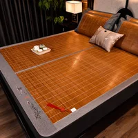Summer double-sided folding bamboo mat student 1.8m cool mats 1.5m bamboo mattress luxury home twin full queen king size