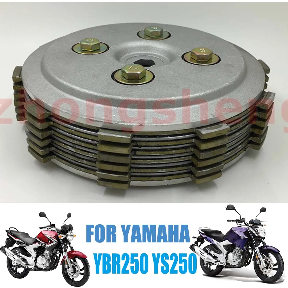 

Motorcycle Clutch Assy for YAMAHA YBR250 FAZER250 XTZ250 YBR YS FAZER 250 Basket ( 6 PCS) Friction Plates Kit Sit Clutch Plates