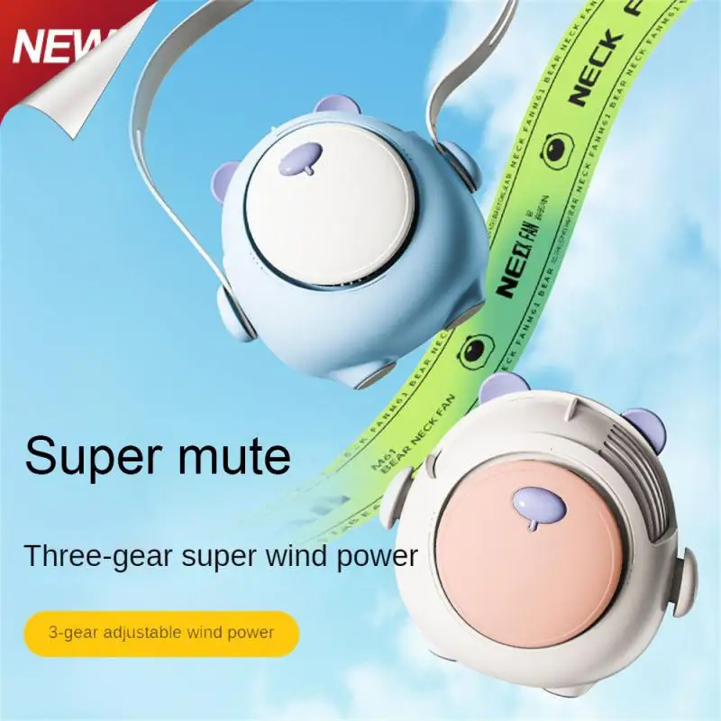 

Handheld Mini Neck Fans Hanging Neck Mini Sports Fan Neck Hanging Fan Small Fan Electric Fan Cute Home Appliance Cartoon Mute