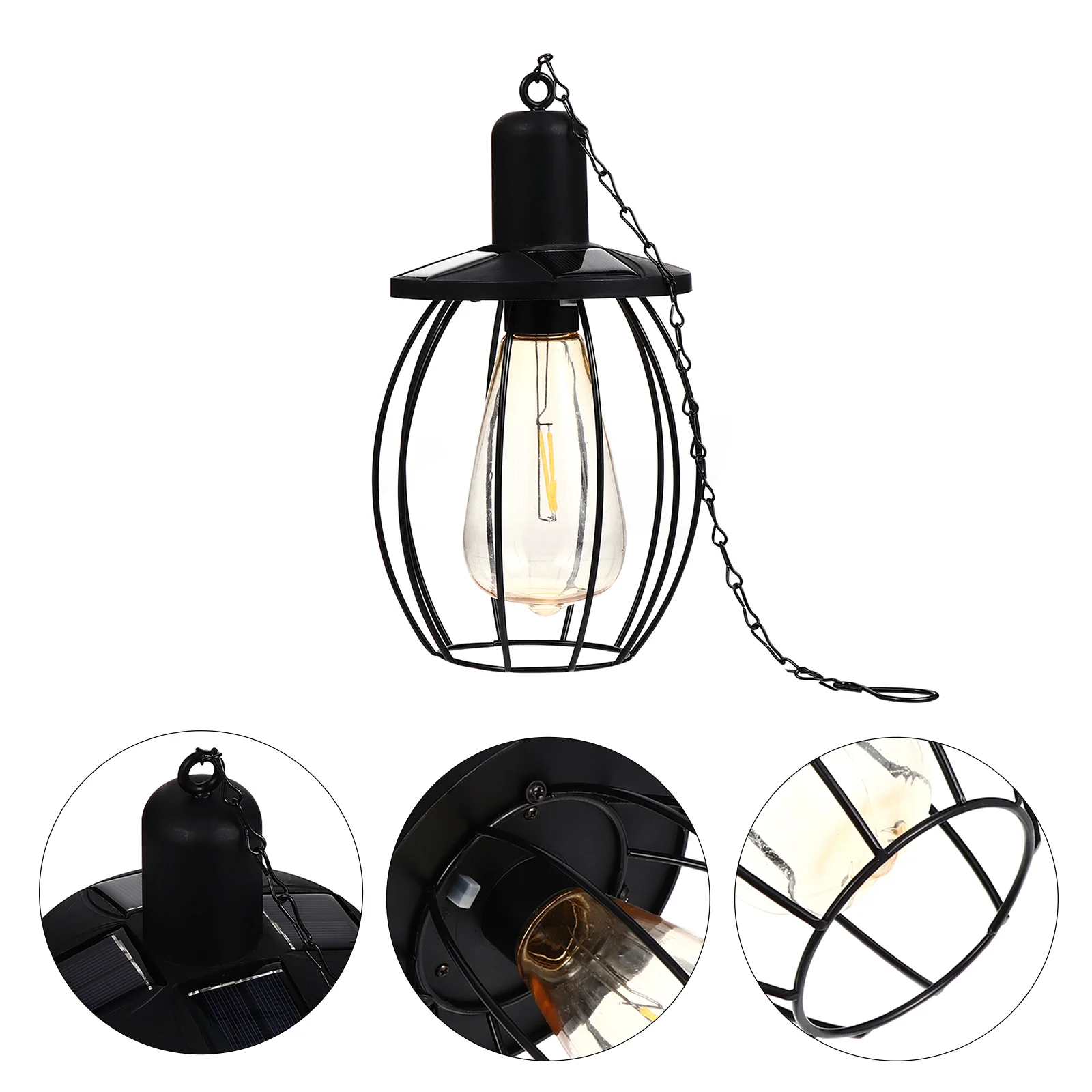 

1pc Decorative Creative Retro Solar Energy Power Hanging Lights Wrought Iron Lights for Home Garden