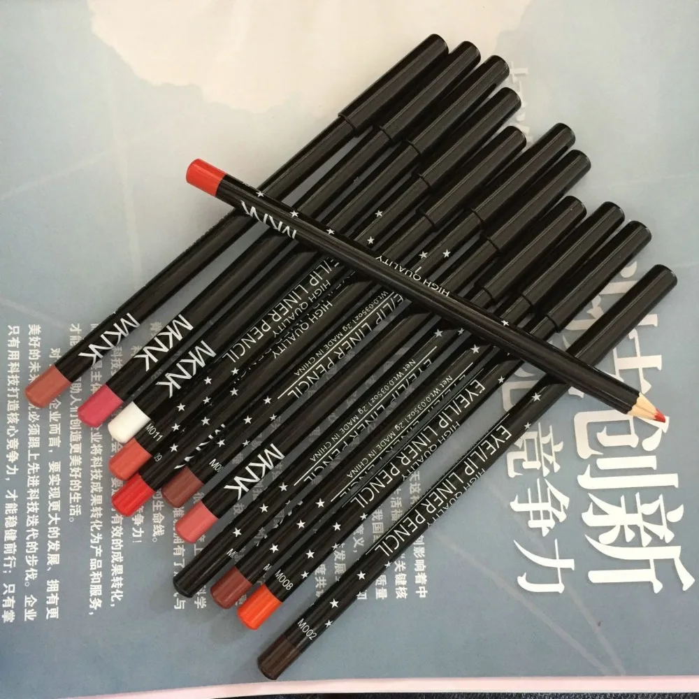 12 цветов/набор подводка для губ