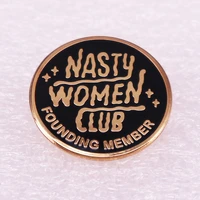 feminist club circle television brooches badge for bag lapel pin buckle jewelry gift for friends