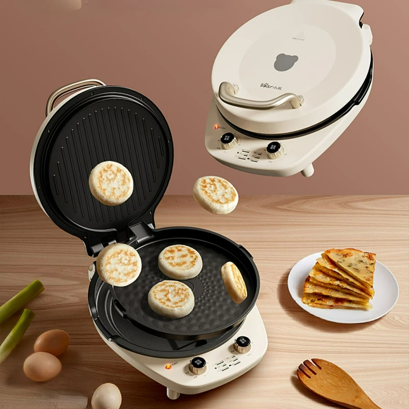 

Съемная и моющаяся электрическая фотосковорода, устройство для приготовления Блинов с двусторонним обогревом, большая электрическая сковорода для выпечки 30 см, сковорода для жарки