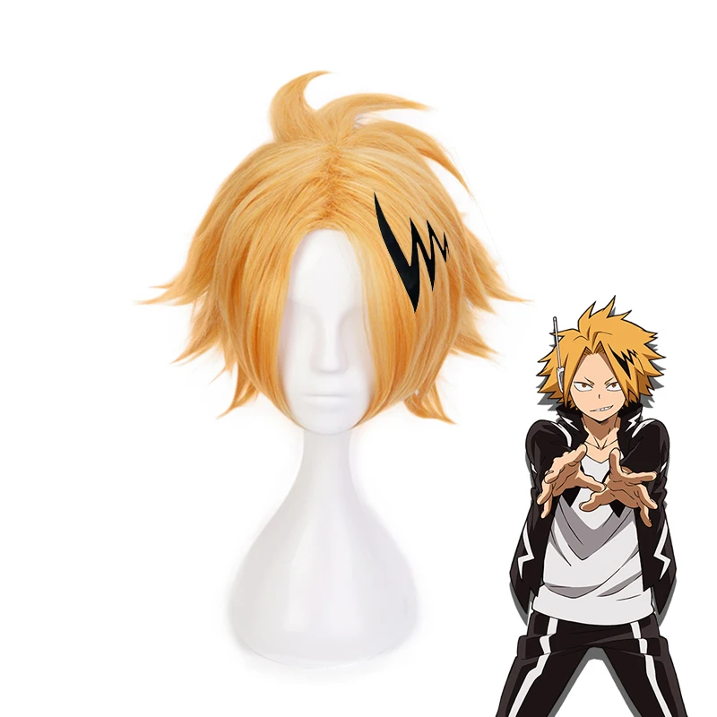 

Kaminari Denki Wig With Hairpin Headwear Cosplay Costume Boku no Hero Academia Heat Resistant Hair My Hero Academia Wigs