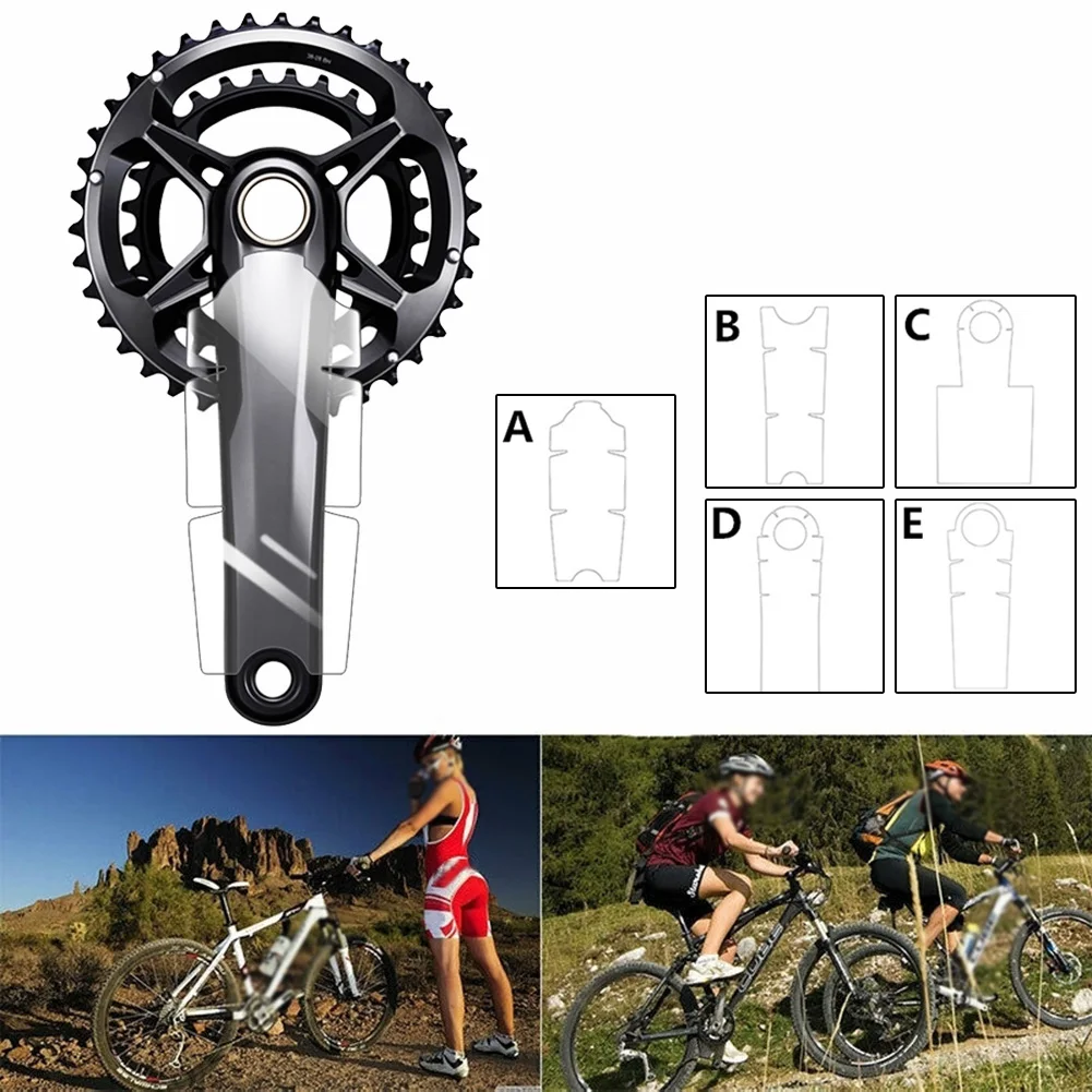 

1pcs Bicycle Crank Protector Stickers Decals MTB Mountain Bike Adhesive TPH Film Strong Versatility Protect Crank Cycling Parts