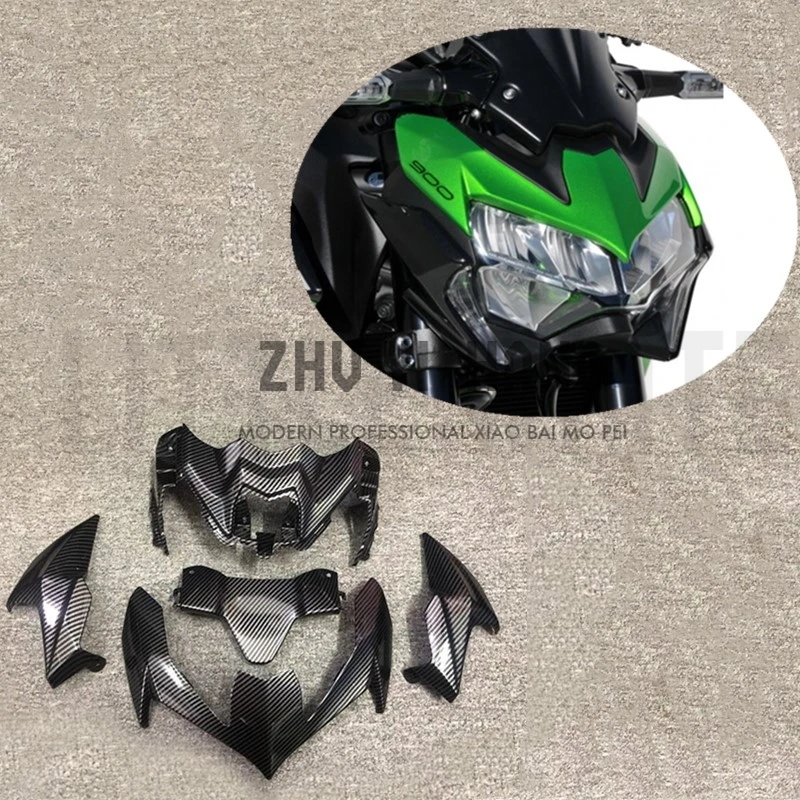 

Motorcycle Front Upper Nose Headlight Fairing Cowls Cover Set ABS Fit For KAWASAKI Z 900 2020 2021 Z900 Accessories