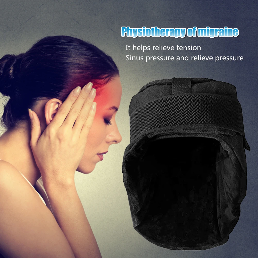 

Gel Headache Relief Cap Stretchable Ice Cap for Relieve Pain Wrap Head Cold Therapy Migraine Relief Cap Adjustable Massage Tool