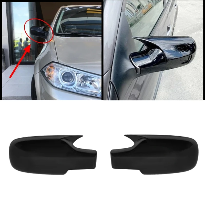 

For Renault Megane MK2 Car Door Side Rearview Mirror Cover Side Mirror Cap Sticker Trim