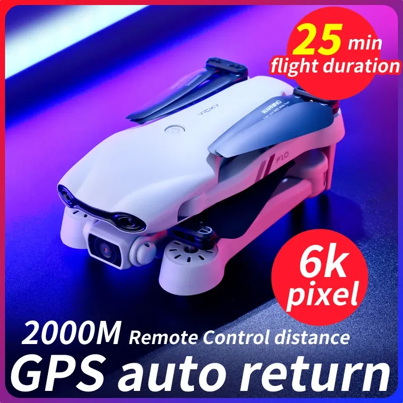 

F10 RC Helicopter F3 6K Professional GPS Drone With 5G WiFi Fpv Drones Foldable Quadcopter 4K 1080P HD Camera Toys