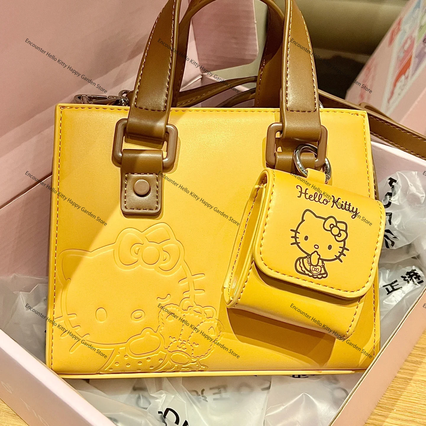 Sanrio Hello Kitty сумка через плечо аниме Kawaii мультфильм искусственная кожа мини-сумки