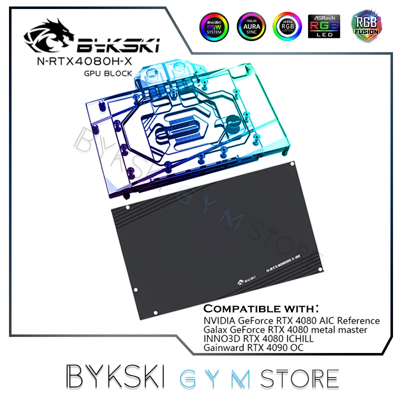 

Bykski GPU Water Cooling Block For NVIDIA GeForce RTX 4080 Reference Edition AIC / Galax RTX 4080, VGA Watercooler N-RTX4080H-X