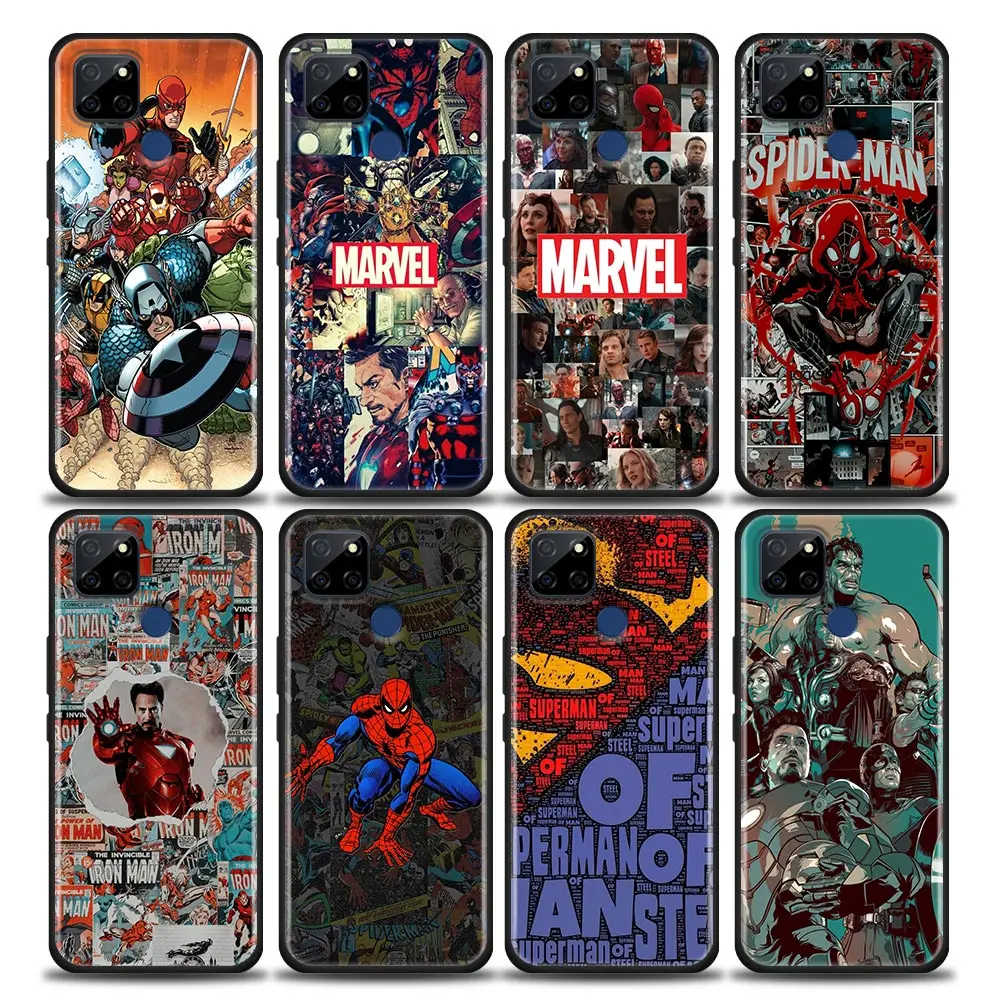 

Avengers Marvel Comics Logo Case For Realme C21Y C21 C25 C20 C15 C12 C11 C1 GT Master Neo Neo2 Funda Capa Silicone Soft Cases