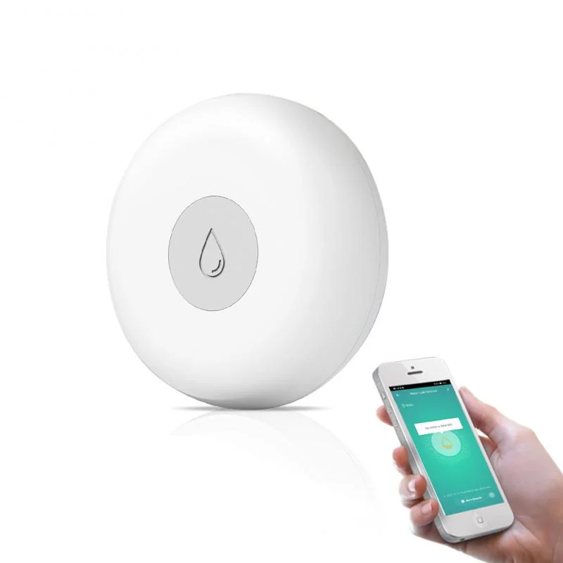 

Smart Water Leak Detector Flood Sensor Flooding Alert Security Alarm System App Remote Control Long Battery Life