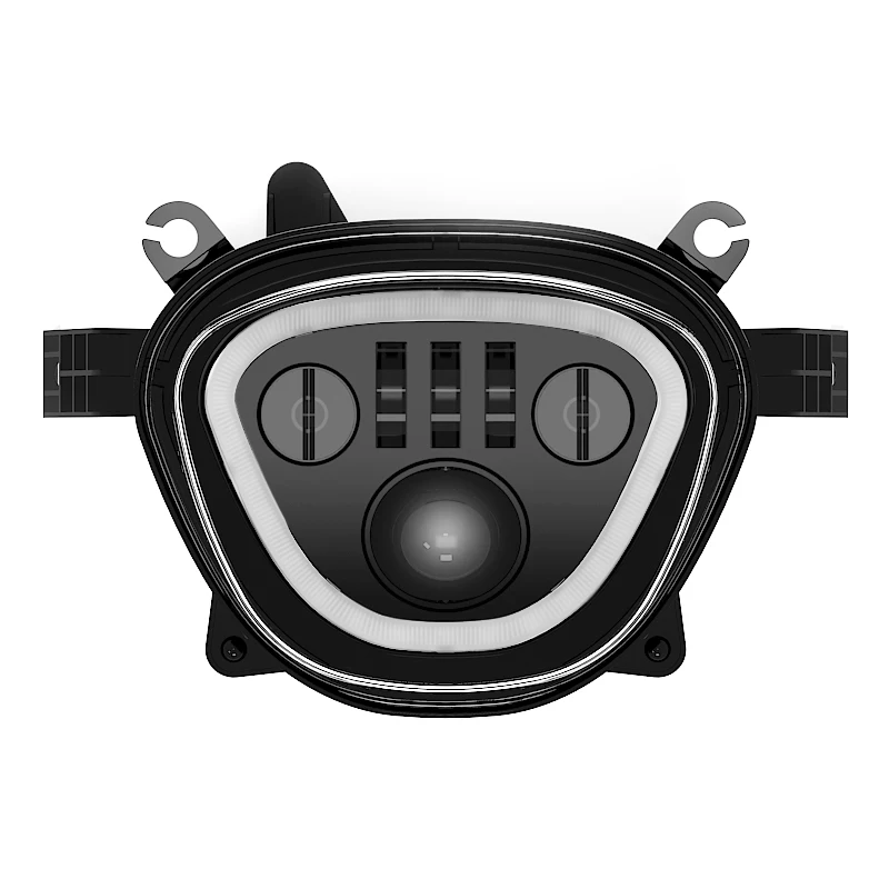 

Головной фонарь для мотоцикла, черный Головной фонарь, Головной фонарь, лампа с гало для SUZUKI M109R/M90R/M50R