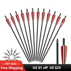 Toparchery 20-дюймовые карбоновые арбалетные болты охотничьи стрелы для стрельбы из лука 20-дюймовые стрелы с 4 дюймовыми лопастями и заменяемыми наконечниками стрел (61224 шт. в упаковке)