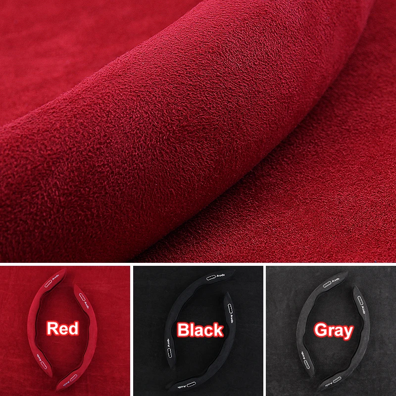 Для Audi Универсальный чехол на руль Q2 Q3 Q4 Q5 Q7 Q8 A3 A4 A5 A6 A7 A8 RS5 RS6 TT Аксессуары для интерьера b7 b8 b6 8P 8V R8 on.