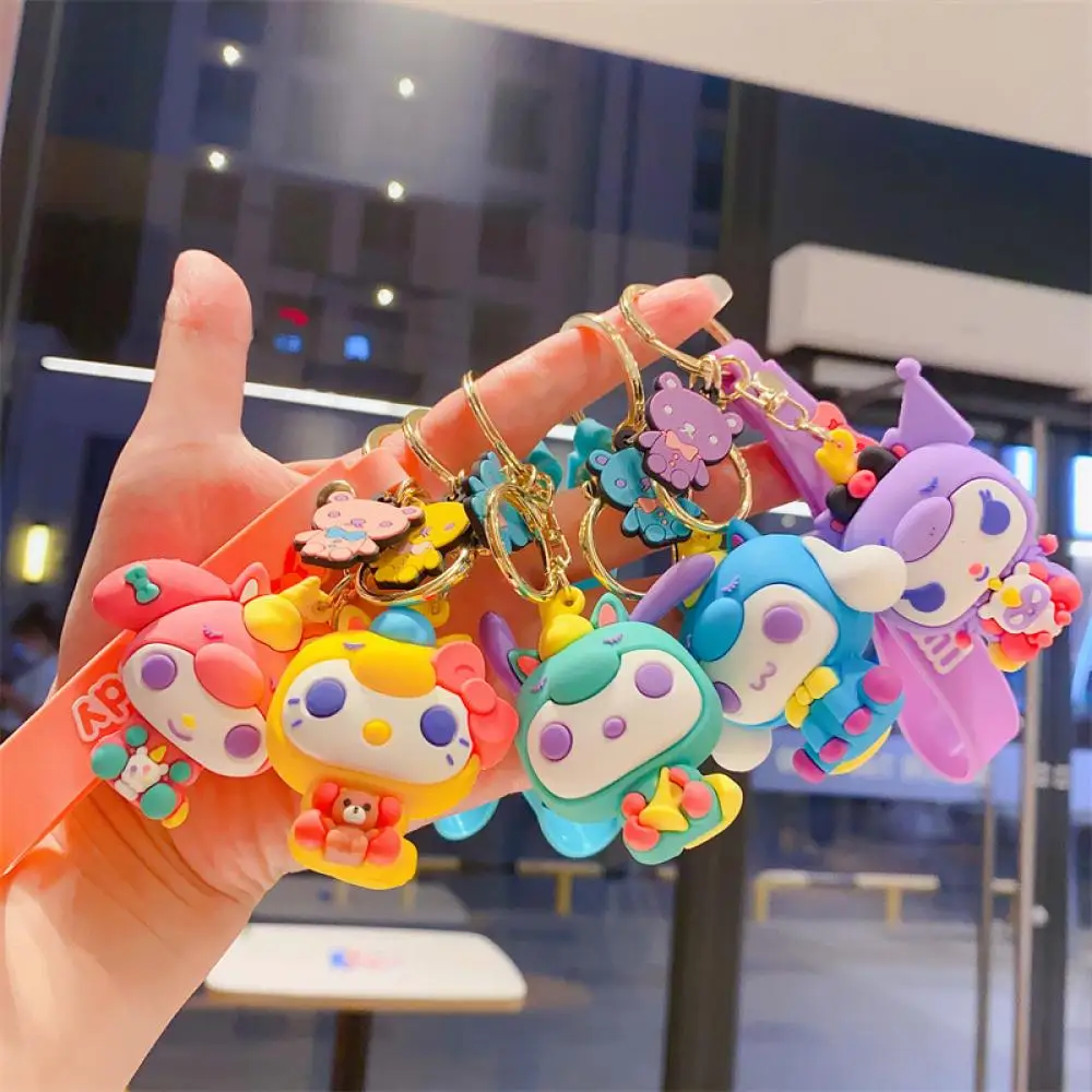 

Sanrio Key Chain Hello Kitty Key Ring Pendant Doll Bag Ornament Accessories Space Series Anime Creative Kawaii Girls Gifts