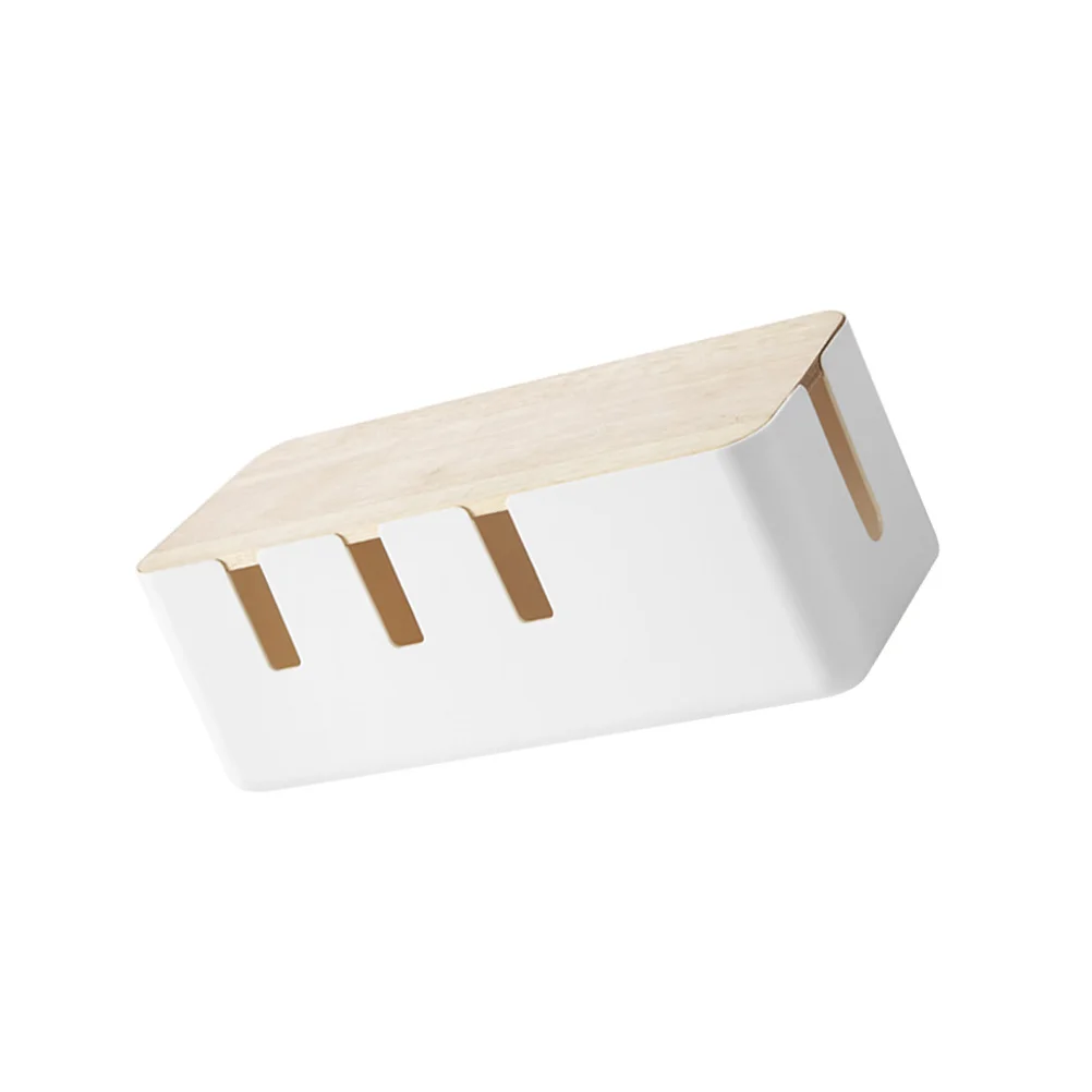 

Wire Organizer Box Plastic Container Cable Tidy Management Organizadora Cord Hider Oak Cover