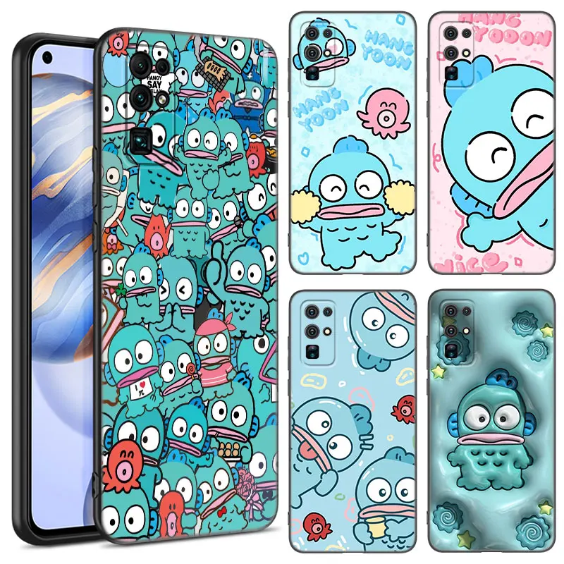 Мультяшный Hangyodon черный чехол для телефона Huawei Honor 70 90 Lite X40 GT X50 i X5 + X6A X6S X7A X8A X8B X6 X7 X8