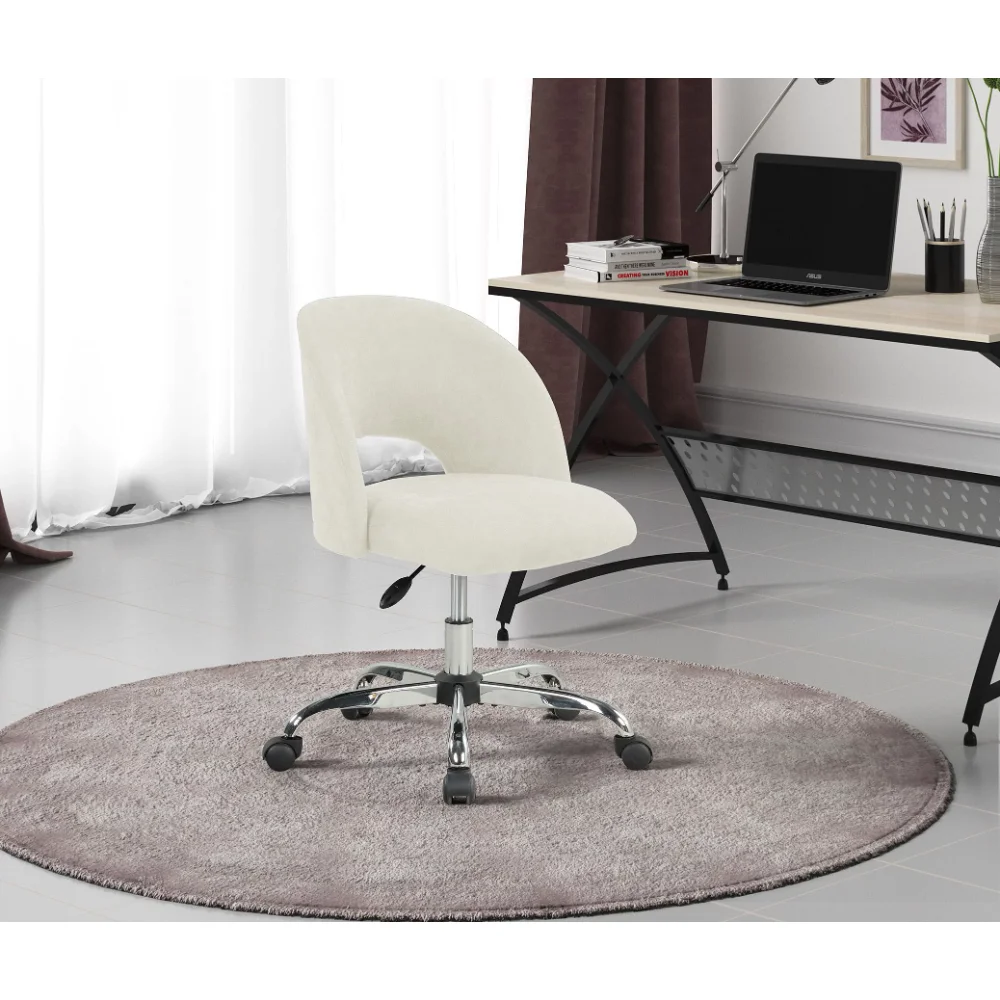 

Mainstays Fabric Upholstered Open Back Office Chair with Casters, Vanilla