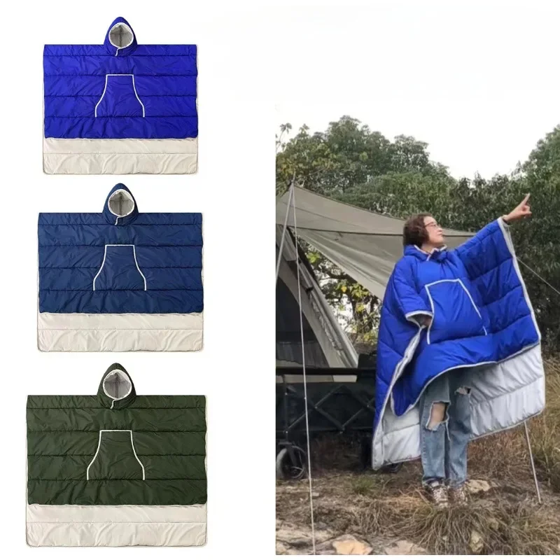 

Multifunction Sleeping Bag Ultralight Camping Quilt Waterproof Outdoor Travel Hiking Sleeping Bag Cloak with Hats Camp Blanket