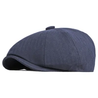 unisex casual retro tweed newsboy hats peaked octagonal with brim caps headwear for women elegant cotton french style berets