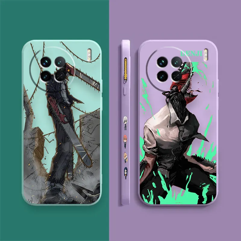 Japanese Anime Chainsaw Man Case For VIVO X21I X21S X23 X27 X30 X50 X60 X70 X80 X90 5G PRO PLUS Colour TPU Case Funda Shell Capa