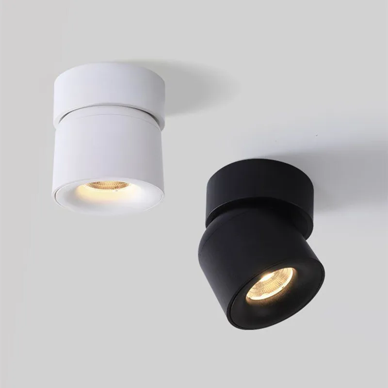 

Dimmable Rotating LED Downlights 5W 7W 9W 12W 15W 18W COB Ceiling Spot Lights AC85V-265V High Quality Wall Lamps Indoor Lighting