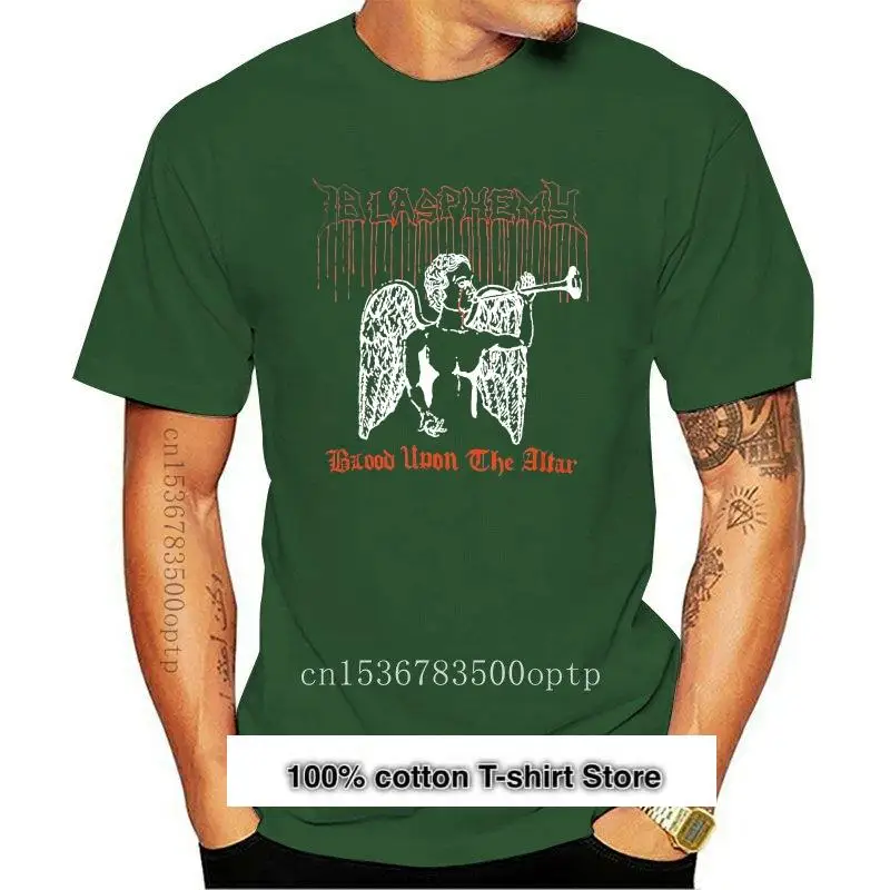

Camiseta oficial de Metal negro para hombre, ropa de Blasphemy, sangre sobre el Altar, S, M, L, XL, XXL, 3xl, nueva