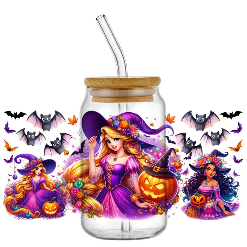 Размер 16 унций дизайн принцессы на Хэллоуин индивидуальная наклейка УФ-этикетка