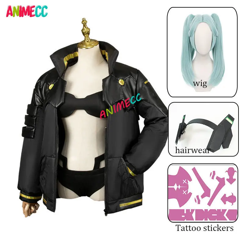 

Костюм для косплея аниме «Ребекка», киберпанк, эдгерненеры, одежда для девочек с пародией, бюстгальтер, трусики, Хэллоуин, Карнавальный кост...