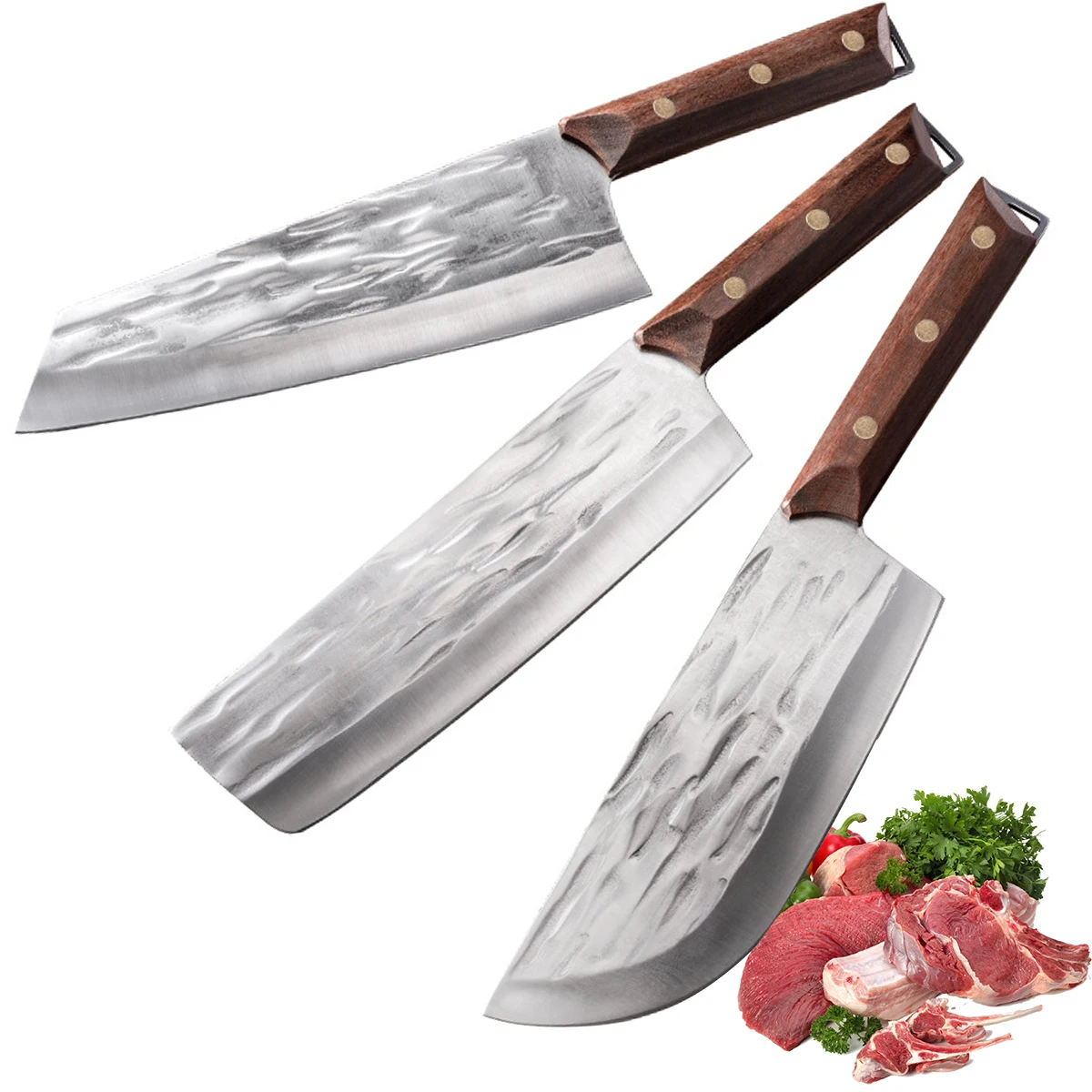 

Ручной Кованый нож шеф-повара нож мясника японский кухонный нож мясника нож для нарезки рыбы нож для резки кухонный нож
