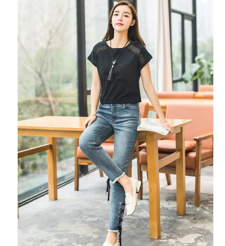 

2020 T Shirt With Femme Summer Top Tee Shirt White For Women Clothes Tshirts Cotton