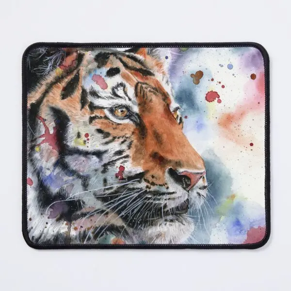 

Игровой коврик для мыши с акварелью и тигром