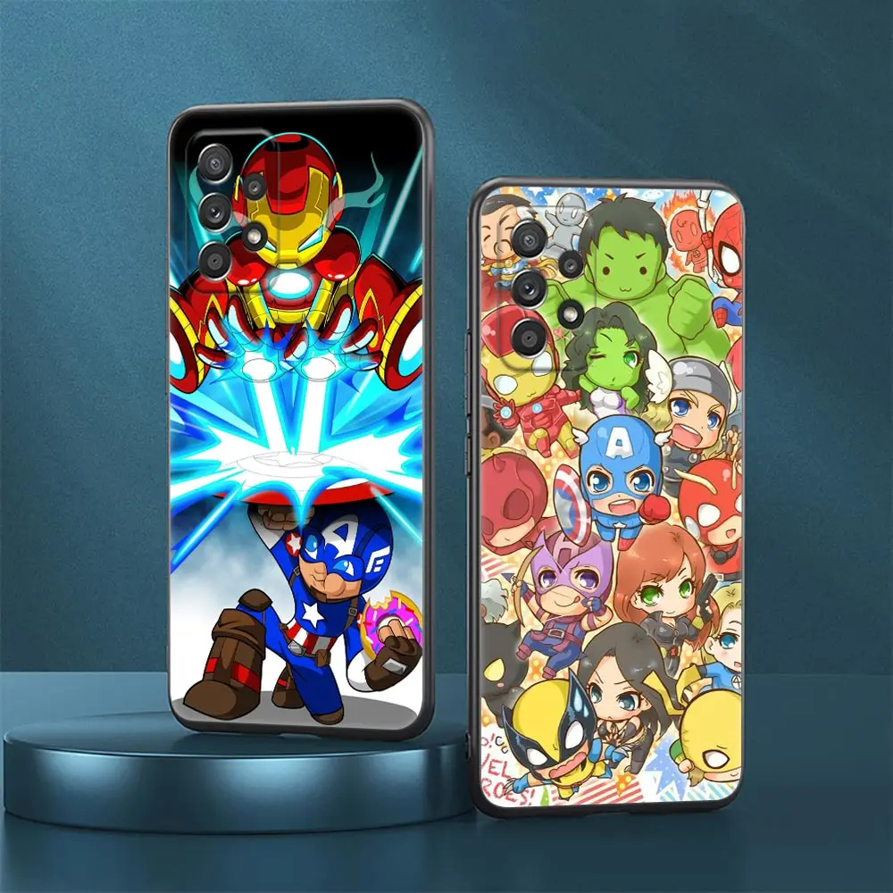 

Cartoon Ironman Captain America Case For Samsung Galaxy A23 5G Cases A13 A24 A23 A12 A14 A21s A22 A01 A02 A03 A04 S Cover Marvel