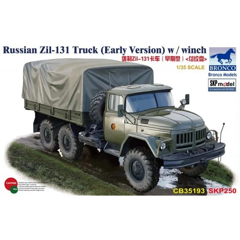 

BRONCO CB35193 1/35 Russian Zil-131Truck (Early Version) w/winch - Scale Assemble Model Kit