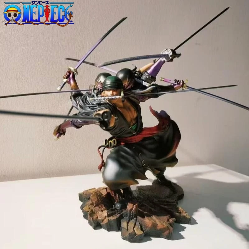 

Original Genuine Megahouse Mh Popmax One Piece Figures Roronoa Zoro Nine Knives Flow Collectible Model Toys Ornaments Boy Gifts