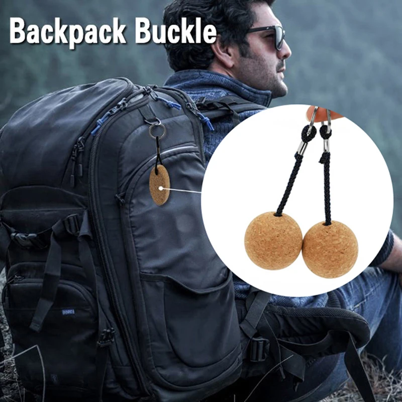 

Water Sports 50MM Cork Ball Floating Keychain, For Marine Boat, Fishing, Surfing, Kayaking, Swimming, Diving Outdoor Tool