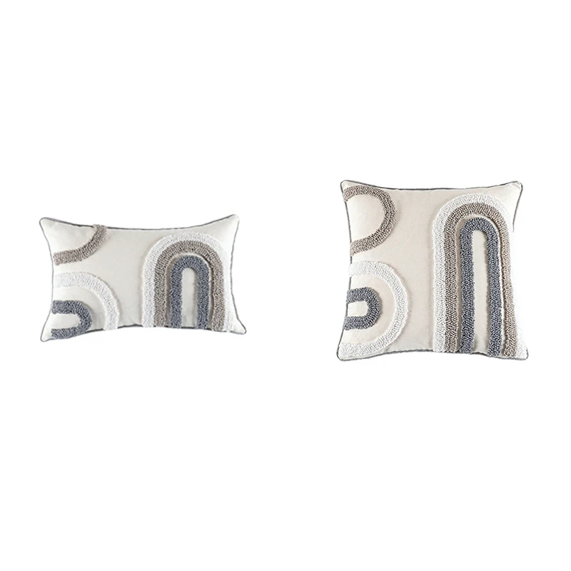 

Decorative Cushion Cover Pillow Case For Sofa Nordic Boho Style Tufted Embroidered Tassel Pillow Cover Room Decor