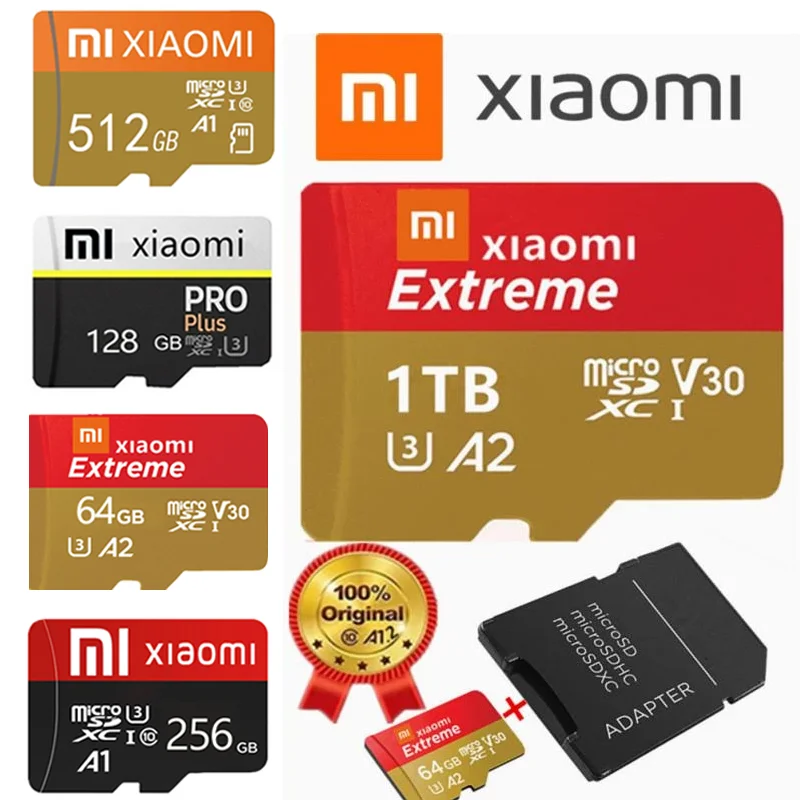 

100% оригинал для Xiaomi Micro SD карта флэш-памяти 128 ГБ 256 ГБ 512 ГБ 128 Гб MicroSD класс 10 высокоскоростная Micro SD TF карта