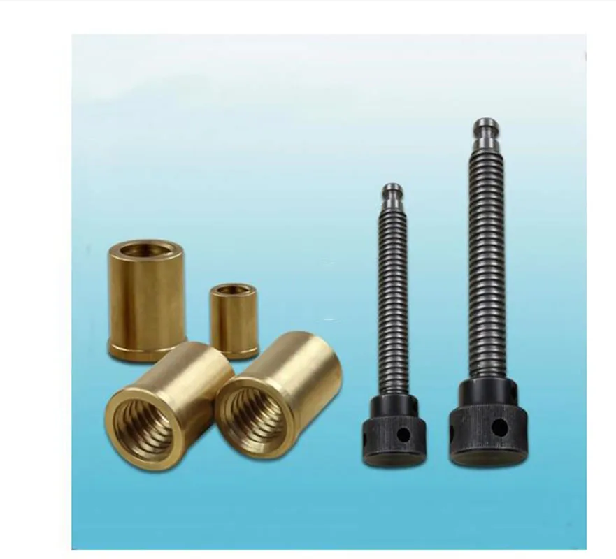 

1Set(2pcs)Precision Flat-nose Pliers Screw Rod Copper Sleeve Pure Copper Nut Milling Machine Vise Special Screw Accessories Part